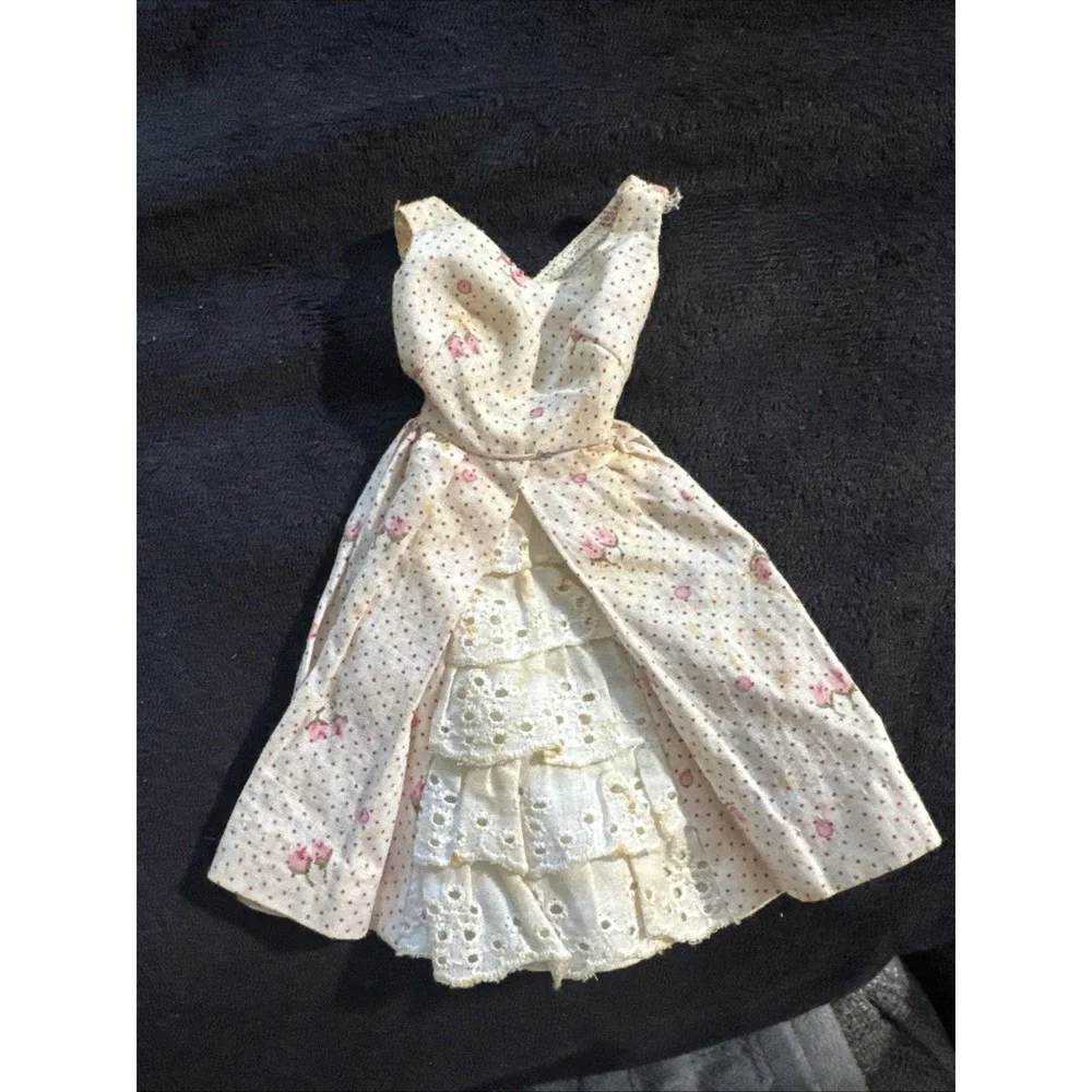 Vintage Barbie Garden Party Floral Dress # 931 Mattel Black Label‎ Tagged